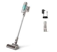 Philips Aspirateur sans Fil série 2000, Puissant pour sols durs, 40 Min d'autonomie, Embout LED, Batterie remplaçable, léger, Filtration 3 étapes, Fixation Murale (XC2012/01)