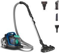Philips Aspirateur sans sac 5000 Series, turbo-brosse, 99,9 % d'absorption de poussière, 900 W, bleu (FC9557/09)