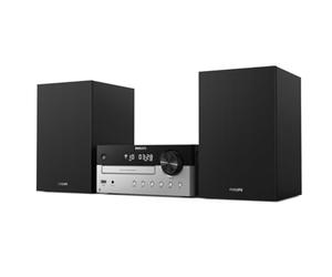 PHILIPS Audio M4205/12 Mini Chaîne Hi-FI CD, USB, Bluetooth (Radio FM, CD-MP3, 120 W, Port USB pour Charge, Enceintes Bass Reflex)