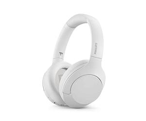 Philips Audio TAH8506WT Casque Supra-auriculaire sans Fil à réduction de Bruit, Noise Cancellation Pro, Casque sans Fil pour Adultes, avec Micro, Bluetooth, autonomie de 60 Heures, Blanc, léger