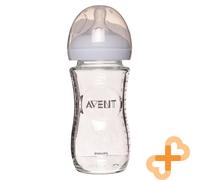 Philips AVENT Bébé Alimentation Verre Bouteille " Naturel " 240ml Breast-Shaped