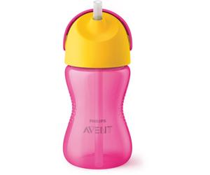 Philips Avent Bendy Straw SCF798/02 12m+ tasse avec paille flexible Pink 300 ml