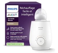 Philips Avent Chauffe-biberon rapide, contrôle intelligent de la température, chaleur uniforme sans point chaud, réchauffage bain-marie qualité hospitalière, arrêt automatique, SCF358/00
