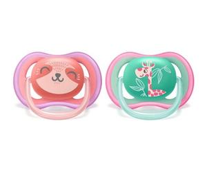 Philips Avent Chupete Ultra Air +18m Animales Rosa 2uds