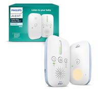 Philips Avent DECT - Écoute-bébé audio bidirectionnel, sans interférence, portée de 330 mètres, autonomie de 24 heures, mode Smart ECO, veilleuse, SCD503/26