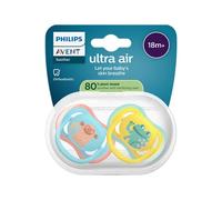 Philips Avent Eco UltAir Sucettes 18M+ Deco Bleu Jaune 2uts