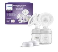 Philips Avent - kit tire-lait double, sans bloc moteur, facile à nettoyer et à assembler, 2 biberons, 2 disques d'étanchéité et 2 bagues d'étanchéité pour conserver le lait, modèle SCF335/12