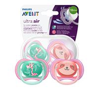 Philips Avent Lot 2 Sucettes Sans BPA Ultra Air 18+ mois (Modèle SCF349/12)