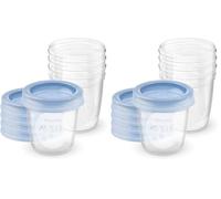 Philips Avent Lot de 10 Pots de Conservation et leurs Couvercles Vissables 180 ml
