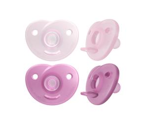 Philips Avent - Lot de 2 sucettes nouveau-né soothie c½ur Rose clair/Rose framboise