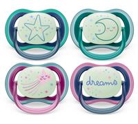 Philips Avent - Lot de 2 Sucettes Ultra Air Nuit Mix Déco coloris aléatoire 6 -18M