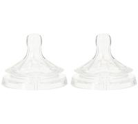 Philips Avent Lot de 2 tétines pour biberons Natural avec 4 trous pour les bébés de 6 mois et + (Modèle SCF044/27)