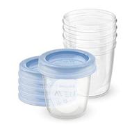 Philips Avent Lot de 5 Pots de Conservation et leurs Couvercles Vissables 180 ml