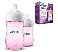 Philips AVENT Natural Flacon de 260 ml, Rose, 2 Unité (Lot de 1)