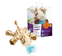 Philips Avent Peluche Sucette Ultra Douce pour les bébés âgés de 0 mois et plus, Girafe (modèle SCF348/11)