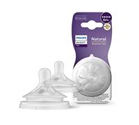 Philips Avent Responsive Sucette d'allaitement Natural 6 m+, 2 pièces (modèle SCY965/02), écoulement 5-6 m+