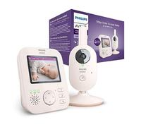 Philips Avent SCD881/05 Écoute-bébé vidéo avancé - Moniteur privé et sécurisé avec caméra et Audio en crème Corail, écran de 7,1 cm, Zoom x2, Vision Nocturne, Audio bidirectionnel, berceuses