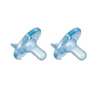 Philips AVENT SCF192/06 - Sucette classique pour bébé, orthodontique, silicone, bleu, 3 mois, 2 unités