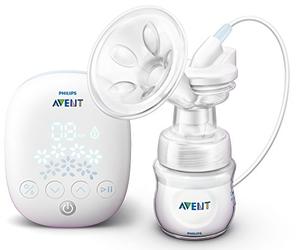 PHILIPS Avent SCF395/31 Tire-lait électrique simple de qualité clinique, pour le rythme de votre bébé, bouteille de 125 ml et coussinets d'allaitement Blanc