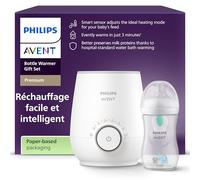 Philips Avent set- chauffe-biberon rapide et biberon Réponse naturelle, contrôle intelligent de la température, chaleur uniforme, arrêt automatique, décongèle en douceur, modèle SCF358/10