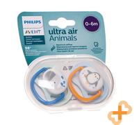 Philips AVENT Silicone Décoré Tétine " Ultra Air B " 0-6m 2 Pièces Max Débit