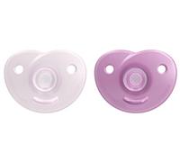 PHILIPS AVENT Soothie SCF099/12 Lot de 2 tétines en forme de cœur, rose et rose clair, 3-18 m