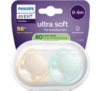 Philips Avent Sucette +0 Mois Soft Neutre 2 Pièces