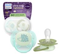 Philips Avent Sucette +0 Mois Soft Night Vert/Kaki 2 Pièces