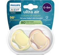 Philips Avent Sucette +0m Air Beige/Vert 2 Pièces