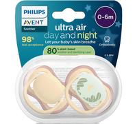 Philips AVENT Sucette Ultra Air Jour & Nuit 0-6 mois Sans BPA Lot de 2