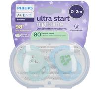 Philips Avent Sucette +0m Start night boy Sucette(S) 2 pc(s)
