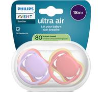 Philips Avent Sucettes Ultra Air - Orthodontiques +18 mois, silicone végétal, sans BPA, lot 2