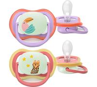 Philips AVENT Sucette Ultra Air Nuit Toucan Léopard 18M+ – Phosphorescente, Orthodontique Lot 2