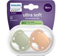 Philips Avent Sucette +18m Soft Terre Cuite/Kaki 2 Pièces