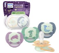 Philips Avent Sucette +6m Soft Nuit Déco 4 Pièces