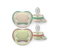 Philips AVENT Sucette Ultra Air Jour 6-18 mois Sans BPA Uni Nature x2