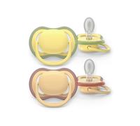 Philips AVENT Sucettes Orthodontiques Ultra Air Couleurs de la Nature 0–6 mois Mixte Jaune 2 pièces
