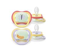 Philips AVENT Sucettes Ultra Air Nuit Papillon 0-6 mois – Lot de 2
