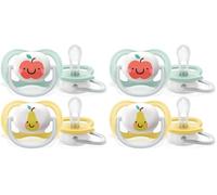 Philips Avent Sucette ultra air, pour 0 à 6 mois, orthodontique et 0% BPA, 2 pièces, avec boîtier de stérilisation et de transport, SCF080/17 (Lot de 2)