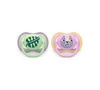 Philips Avent Sucette Ultra Air Rose et Vert 6 à 18 Mois x2