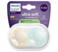 Philips Avent Sucette ultra douce 0-6 mois - 2 pièces