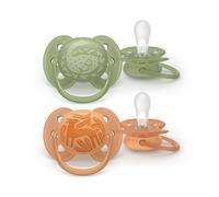 Philips AVENT Sucette Ultra Soft en silicone +0 mois pour peaux sensibles motif Lot de 2 sans BPA