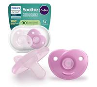 Philips Avent Sucettes Soothie - Tétine orthodontique, en silicone d'origine végétale, pour nouveau-nés, réduit la pression exercée entre les dents et la bouche, sans BPA, lot de 2, SCF099/27