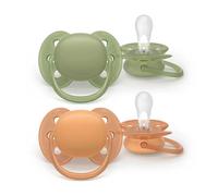 Philips AVENT Sucette Ultra-douce SCF093/05 +18m Terre cuite/kaki 2 pièces