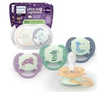 Philips Avent Sucette +6m Soft Nuit Déco 4 Pièces