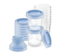Philips Avent Système de Conservation du Lait Maternel, Pots de Conservation180 ml, Couvercles Vissables et Adaptateur