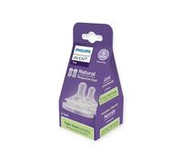 Philips AVENT Natural à Réponse Naturelle SCY965/02 Lot de 2 tétines débit 5 - Extra rapide