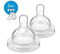 Philips Avent Tétine Anti-Colic, 2 Pièces, Tétine À Débit Moyen, 3 Mois Et + Transparent