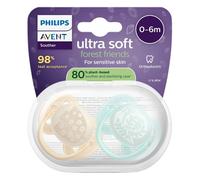 Philips Avent Tétine Ultra Soft 0-6 mois - 2 pièces