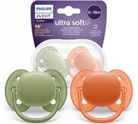 Philips Avent Tétines Ultra Soft SCF091 18m Silicone sans BPA Lot de 2